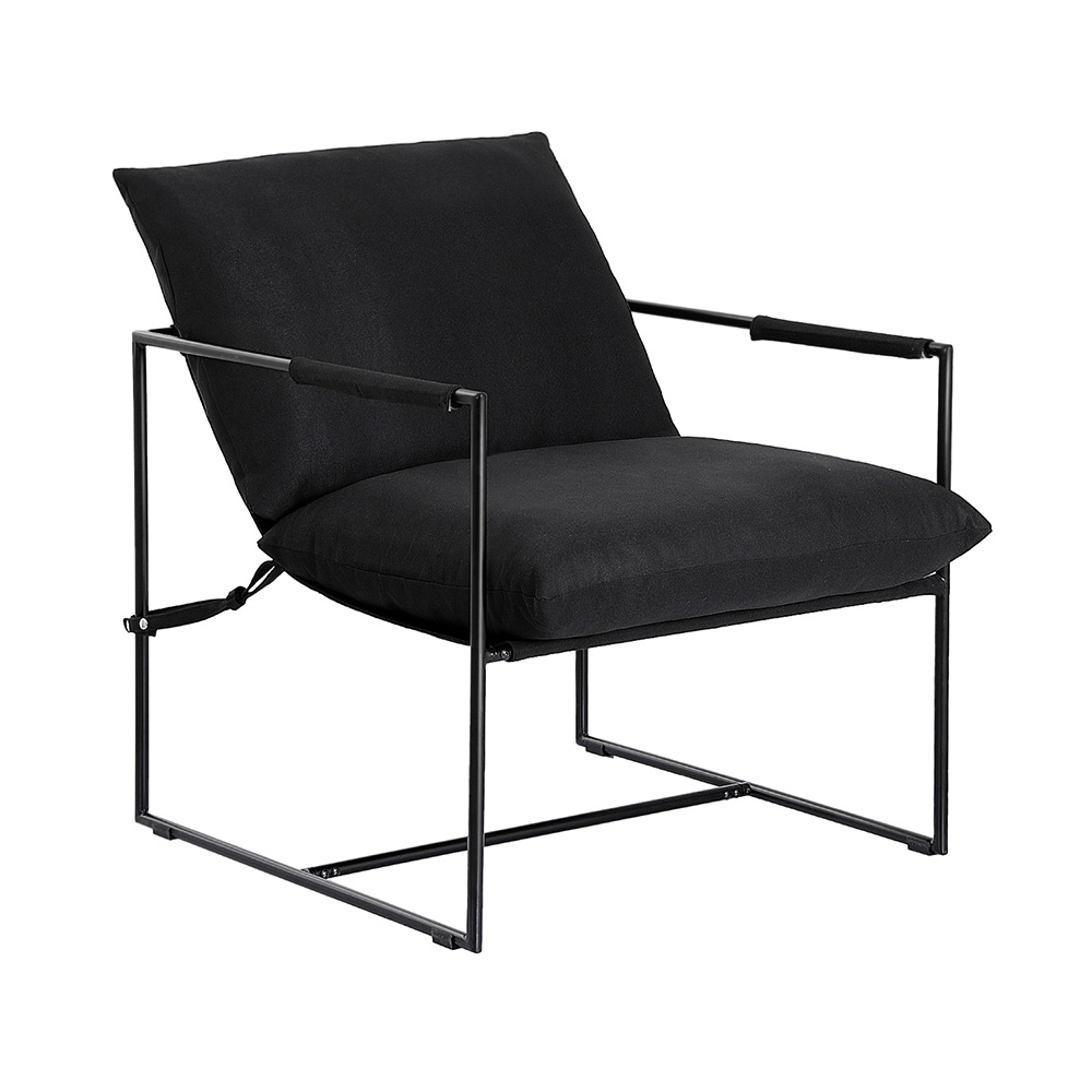 UPHO-G-ARM01-FLD-BK-202505131404-00 Artiss Armchair Lounge Chair Sling Black - Image 1