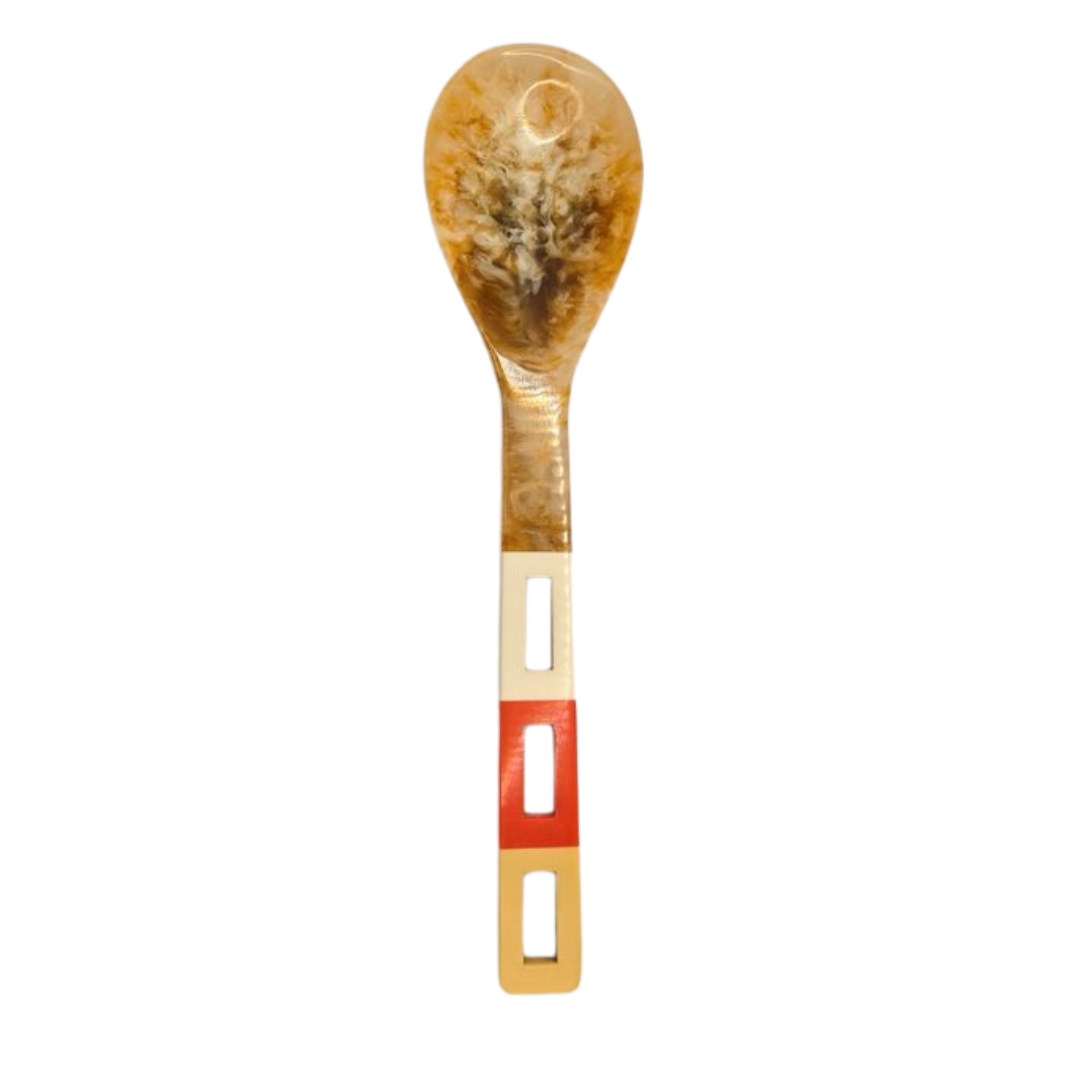 V1026-KLCFR2733-202507031640-00 Retro Orange Multi Resin Serving Spoon | Hand-Poured | Food Safe - Image 1