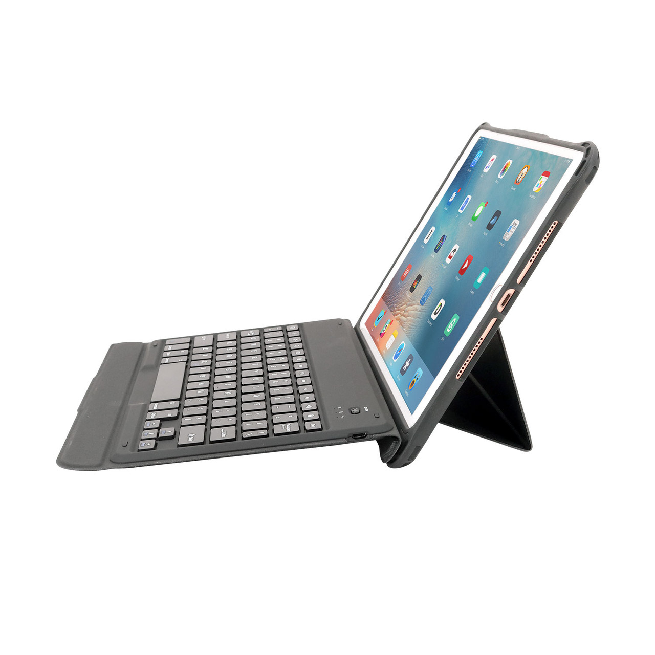 V1031-KB-IPAD102-BLK-202507041110-00 Laser iPad 10.2-inch Wireless Keyboard Case Black - Image 1