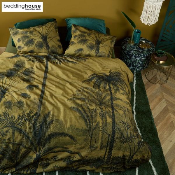 V107-1316112-200819-00 Tour Du Monde At Home Cotton Ochre Quilt Cover Sets by Bedding House Queen - Image 1