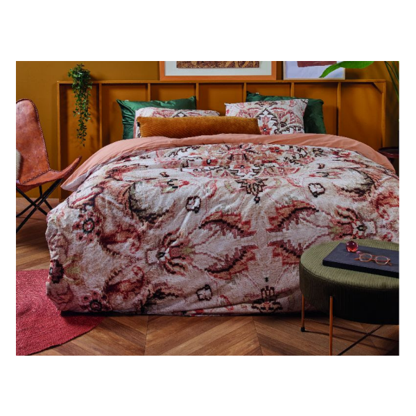 V107-1606749-200815-00 Persian Rug At Home Cotton Natural Quilt Cover Sets by Bedding House Queen - Image 1