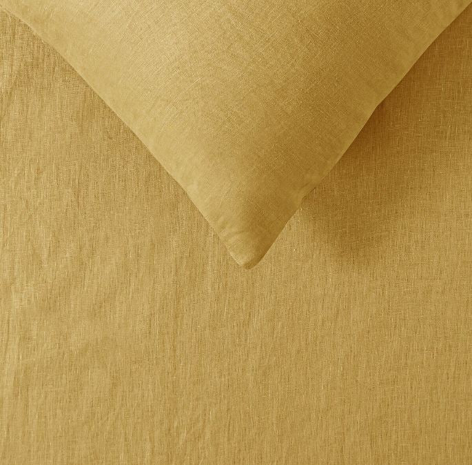 V107-86203-200595-00 Olive Linen Sheet Sets by Vintage Design Homeware Super King - Image 1