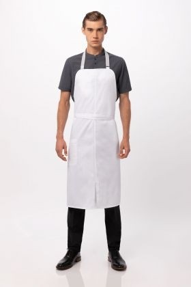V107-ACN01-WHT-0-217855-00 Brio Chef White Bib Apron by Chef Works - Image 1