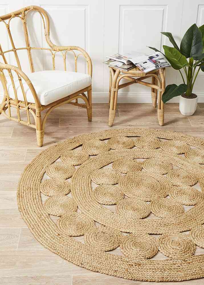 V107-ATR-PIL-NAT-200X200-208472-00 Atrium Pilu Natural By Rug Culture - 200X200CM - ROUND - Image 1