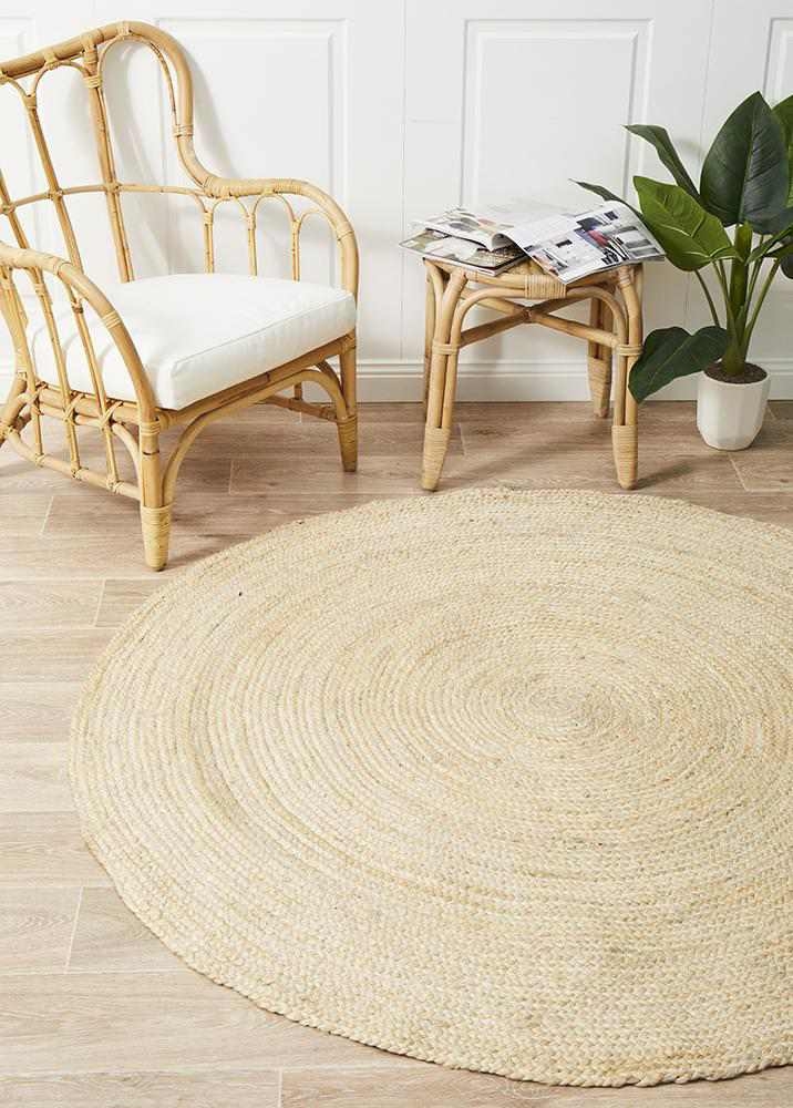V107-ATR-POLO-BLE-200X200-217764-00 Atrium Polo Bleach By Rug Culture - 200X200CM - ROUND - Image 1