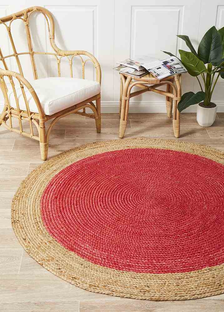 V107-ATR-POLO-CHE-120X120-207922-00 Atrium Polo Cherry By Rug Culture - 120X120cm ROUND - Image 1