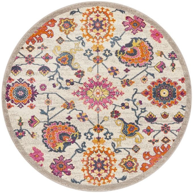 V107-BLN-208-MULT-150X150-207566-00 Babylon 208 Multi Round by Rug Culture-150X150CM - ROUND - Image 1