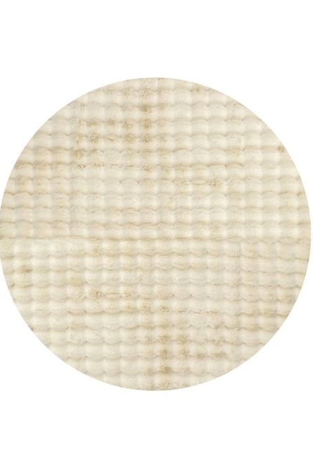 V107-BUB-NATURAL-100X100-217338-00 Bubble Natural Round Washable Rug by Rug Culture-100X100CM - ROUND - Image 1