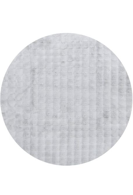 V107-BUB-SILVER-100X100-217341-00 Bubble Silver Round Washable Rug by Rug Culture-100X100CM - ROUND - Image 1