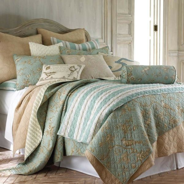 V107-KD3550K-208320-00 Classic Quilts Lyon Teal King Bedspread Set - Image 1