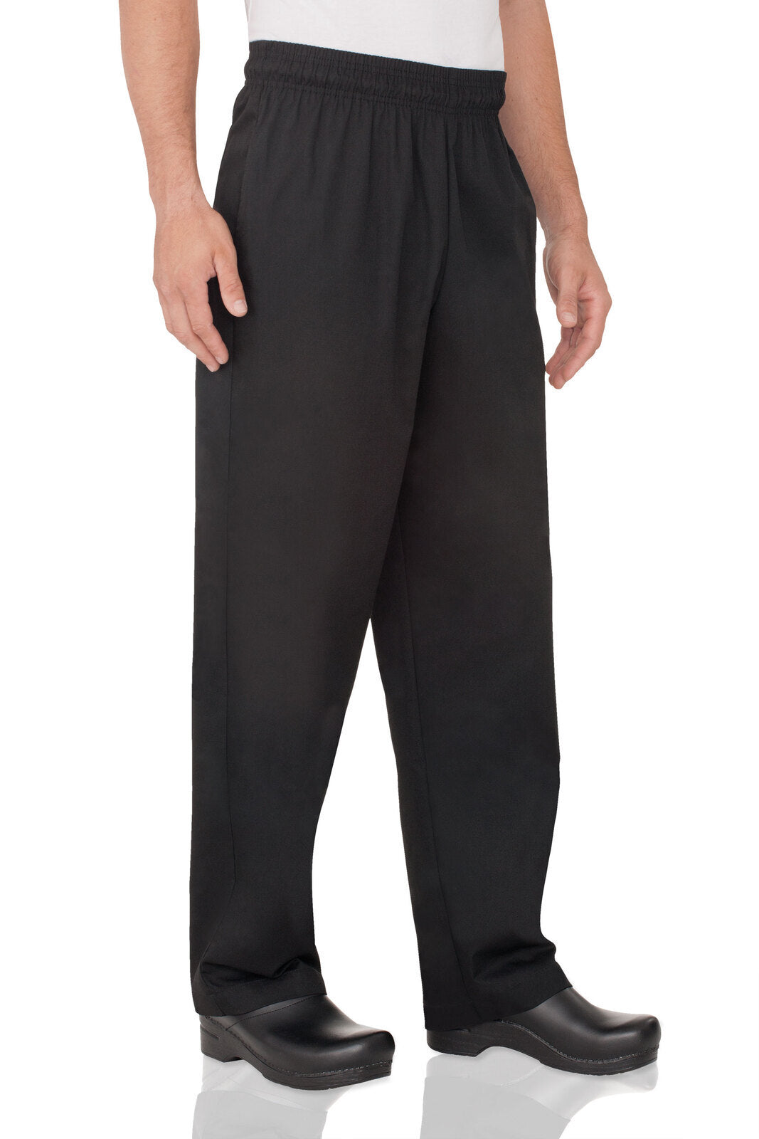 V107-NBBP-XL-217957-00 Essential Men's Black XL Baggy Chef Pants by Chef Works - Image 1