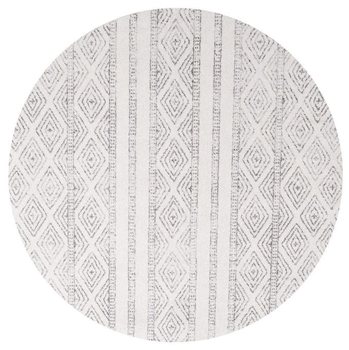 V107-OAS-450-GRY-240X240-207645-00 Oasis 450 Grey Round by Rug Culture-240X240CM - ROUND - Image 1