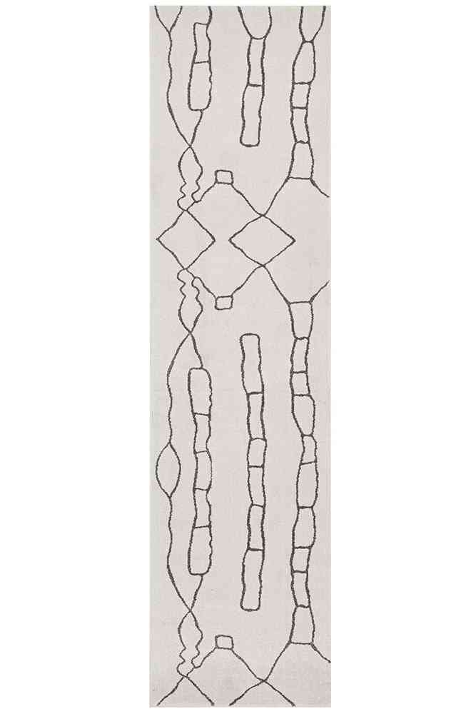 V107-PDS-AMY-GREY-400X80-217333-00 Paradise Runner Amy Grey by Rug Culture - 400X80CM - RUNNER - Image 1