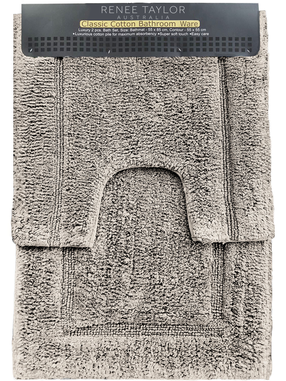 V107-SH314750-196069-00 2 Piece 2200 GSM Tufted Linen Bath Mat Set by Renee Taylor - Image 1