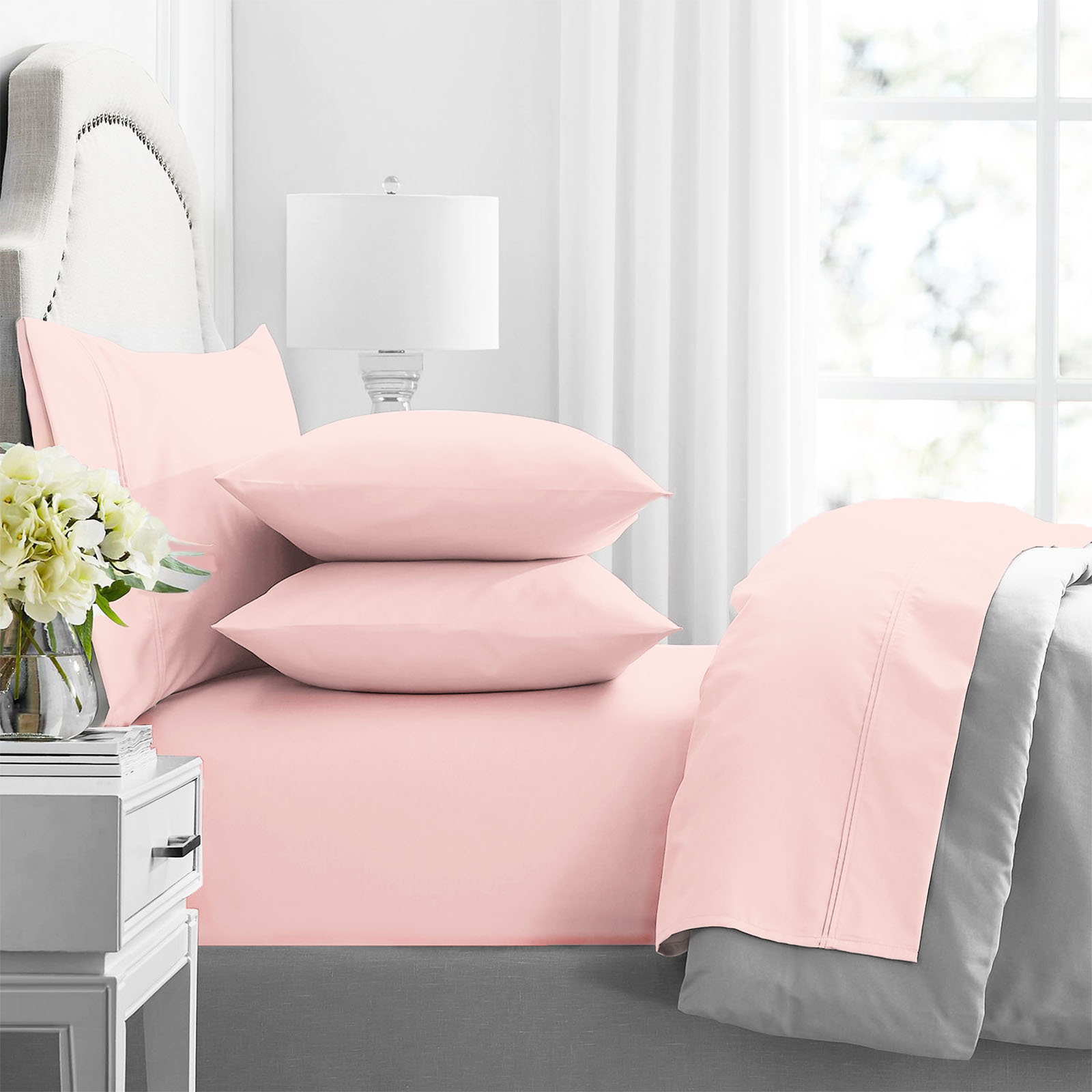 V107-SH323525-196799-00 Premium 1000 Thread Count Egyptian Primrose Cotton Sheet Sets by Renee Taylor King - Image 1