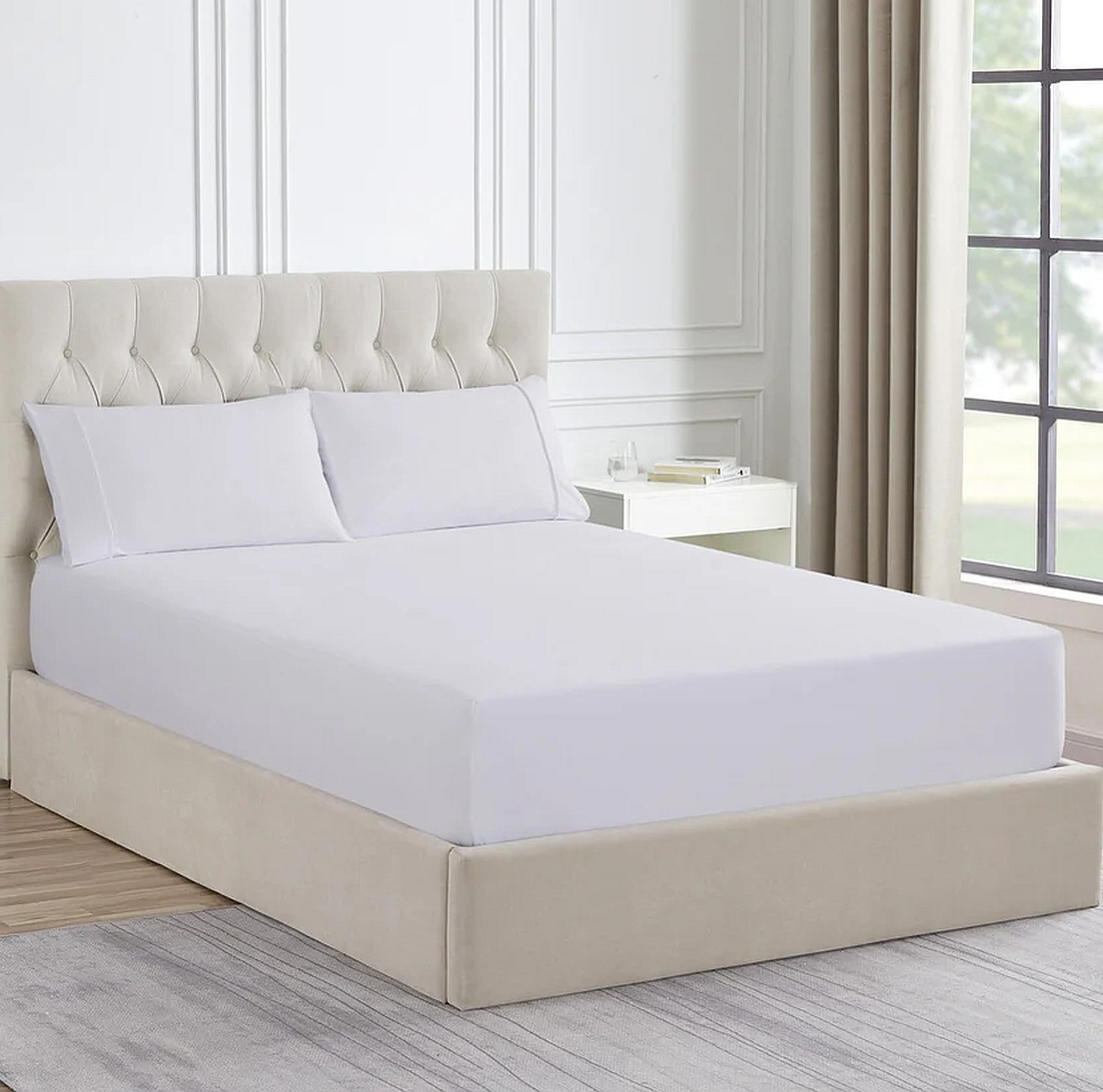 V107-SH329065-217493-00 Ddecor Home 1500 Thread count Premium Cotton Blend Snow King Combo Set by Ddecor Home - Image 1