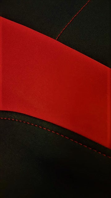 V121-NEO0608S05_05_RED_PANEL_AND_STITCHING_321a1c8d-d538-4963-a60b-f863fb121405 Universal Ultra Light Neoprene Rear Seat Covers Size 06/08S - Image 1