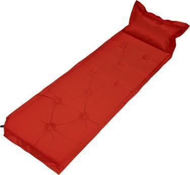 V121-TRA2121RED2.5-01_4 Trailblazer 9-Points Self-Inflatable Polyester Air Mattress With Pillow - RED - Image 1