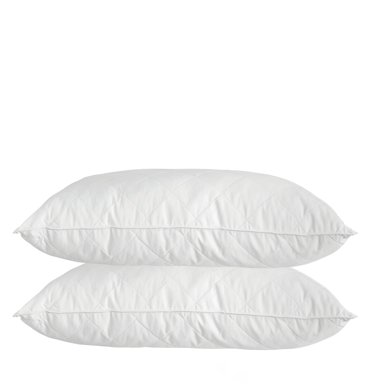 V160-10001123_10001123_3_1 Royal Comfort Luxury Bamboo Blend Quilted Pillow Twin Pack Extra Fill Support - Image 1