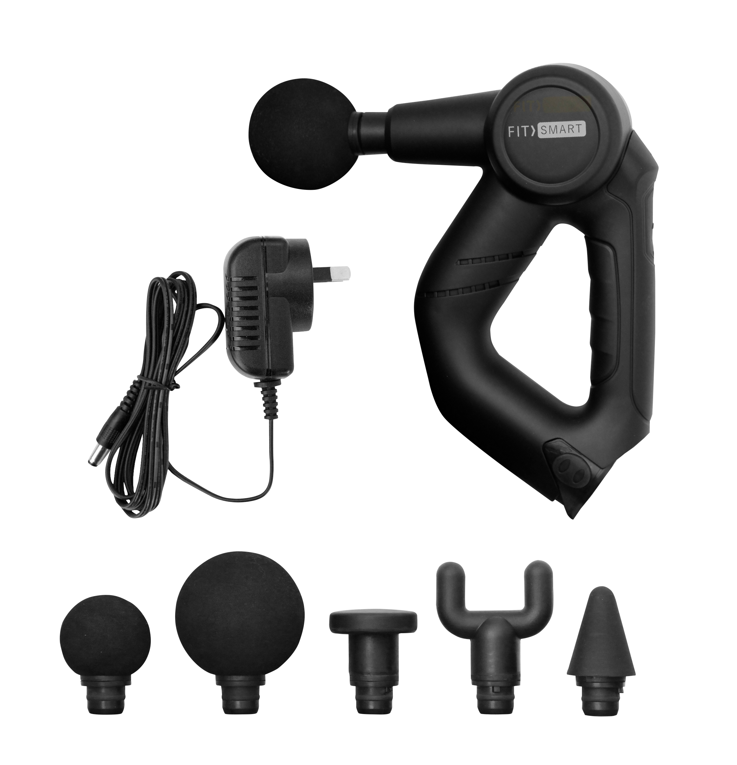 V160-10002662-01_8 FitSmart Pro Vibration Therapy Massage Device Black And White - Image 1