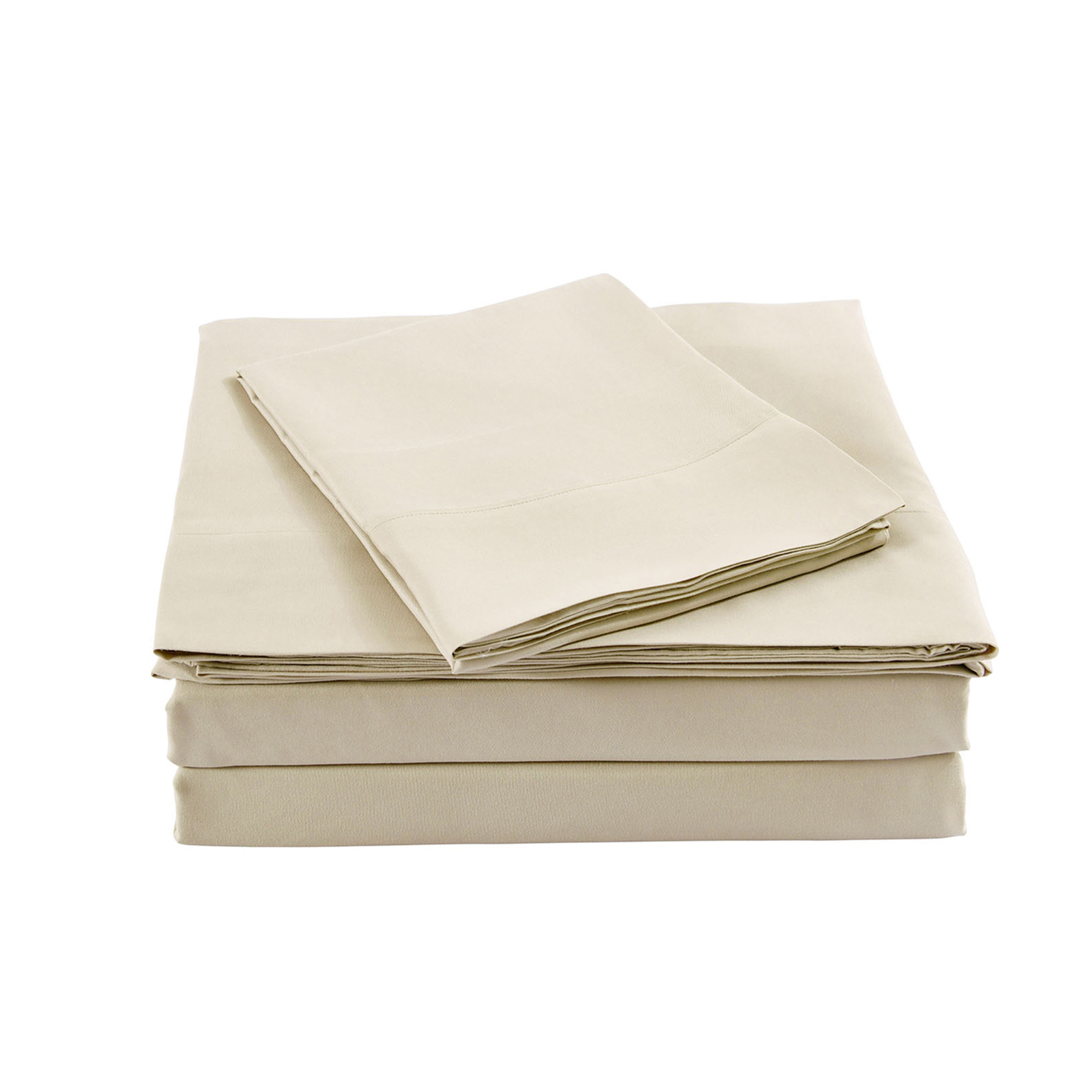 V160-202001_V160-202001-02_1 Royal Comfort Bamboo Blended Sheet & Pillowcases Set 1000TC Ultra Soft Bedding - King - Ivory - Image 1