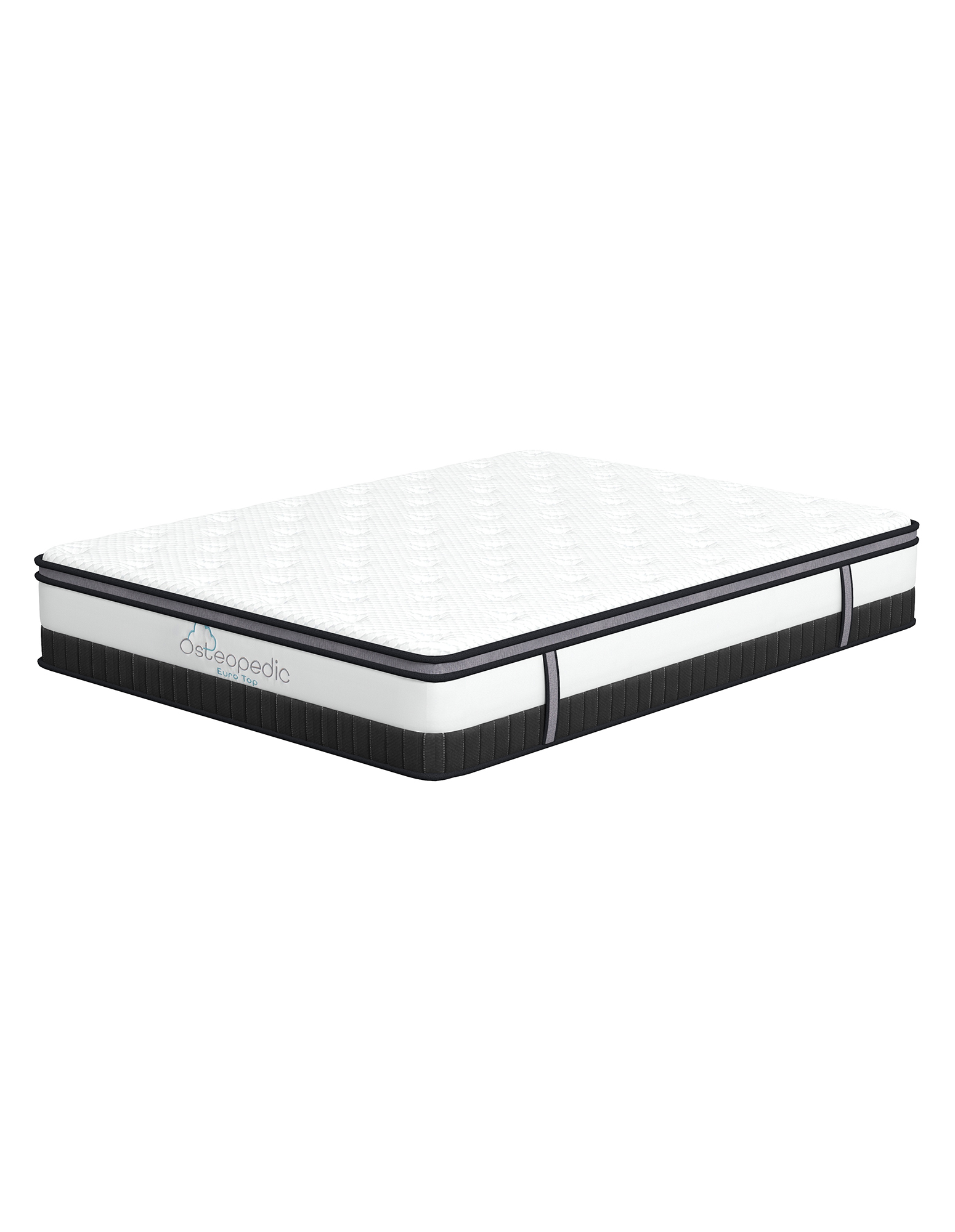 V160-205009-10001338_1c-00 Osteopedic Euro Top Mattress Pocket Spring Medium Firm Hybrid Design Bed 30CM - King - White - Image 1