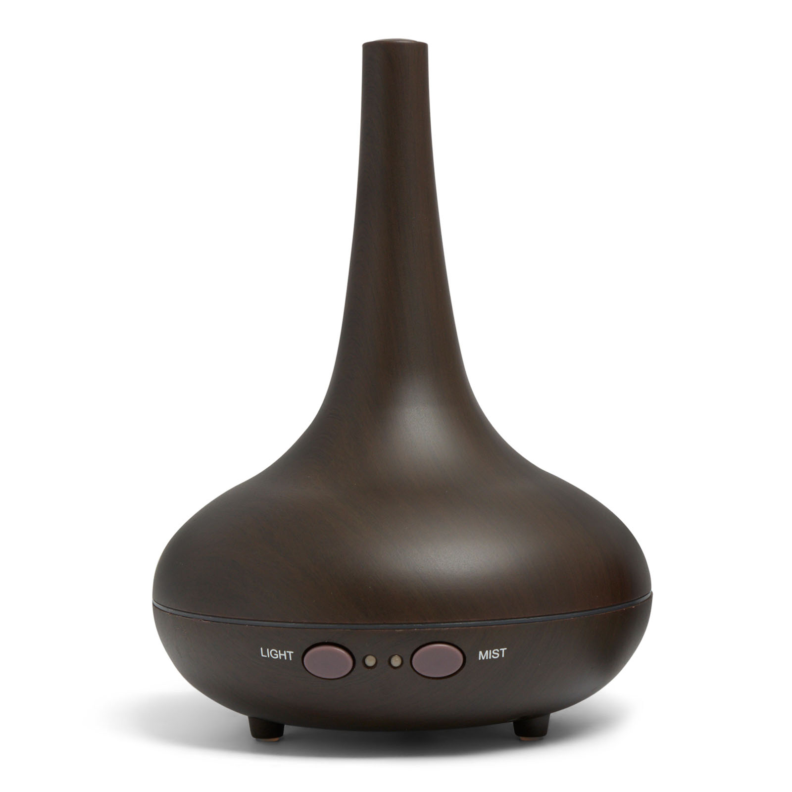 V160-501165_V160-501165-02_1 Essential Oil Diffuser Ultrasonic Humidifier Aromatherapy LED Light 200ML 3 Oils - Dark Wood Grain - Image 1