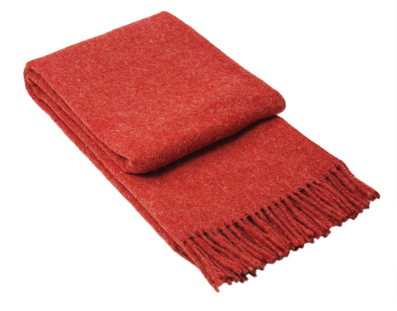 V164-BR19-155397-00 Brighton Throw - 100% NZ Wool - Cherry - Image 1