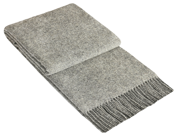 V164-BR3-BrightonGreyMelange_aba2e082-78ba-40c1-ac2d-db25a6f9d1b5_1024x1024_2x-00 Brighton Throw - 100% NZ Wool - Grey - Image 1