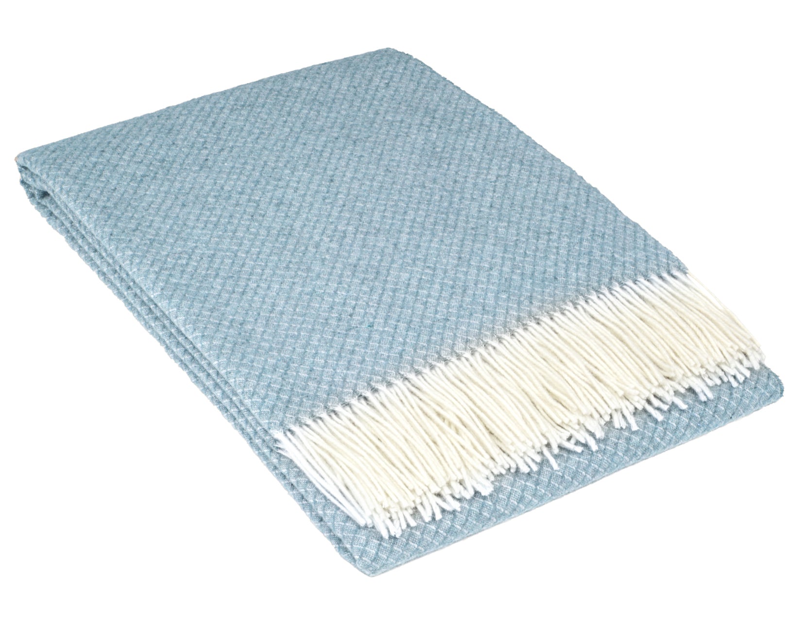 V164-CH17-89406-00 Chiswick Throw - Merino Wool/Cashmere - Blue - Image 1