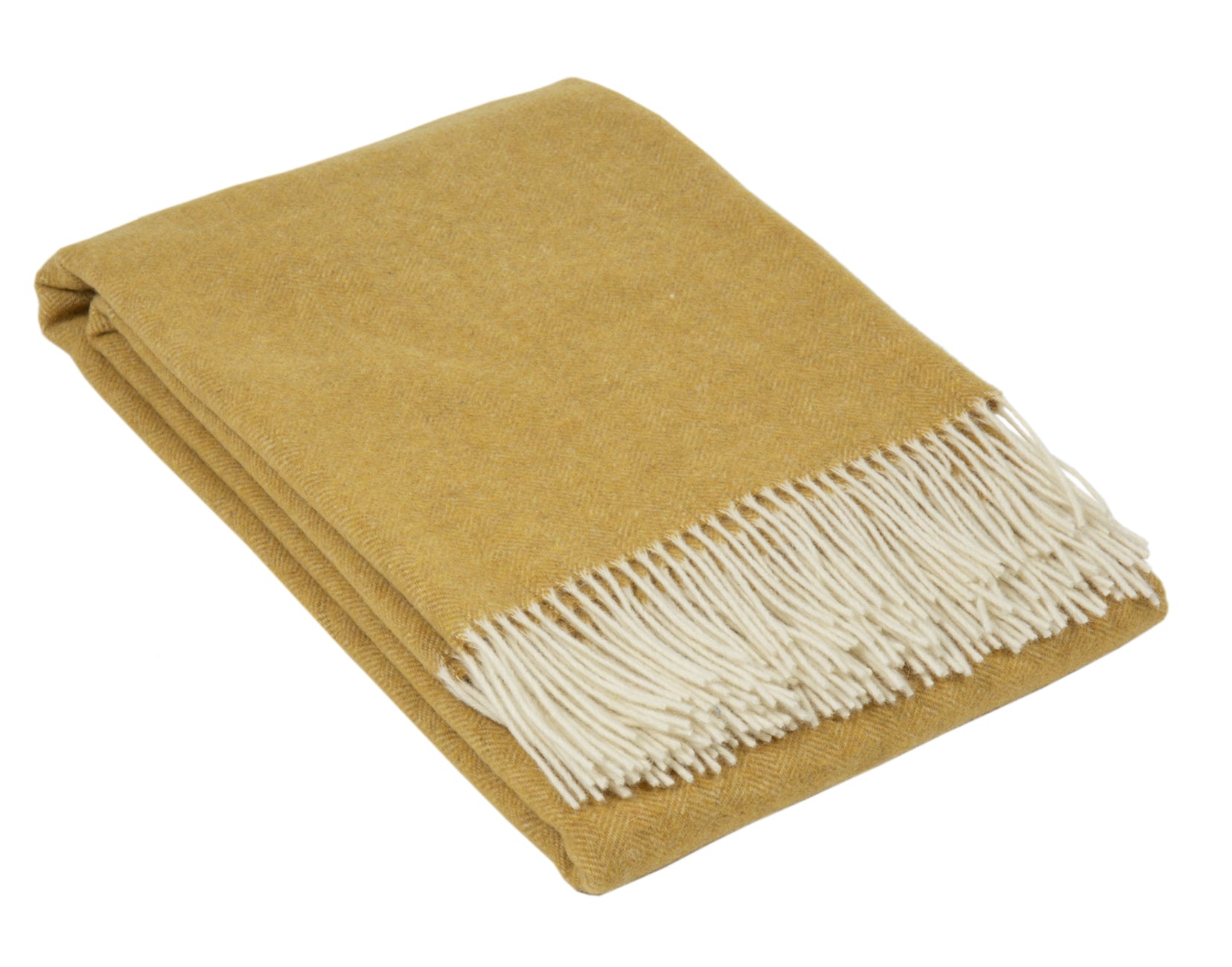 V164-HA11-89304-00 Hampton Throw - Merino Wool Blend - Ochre - Image 1