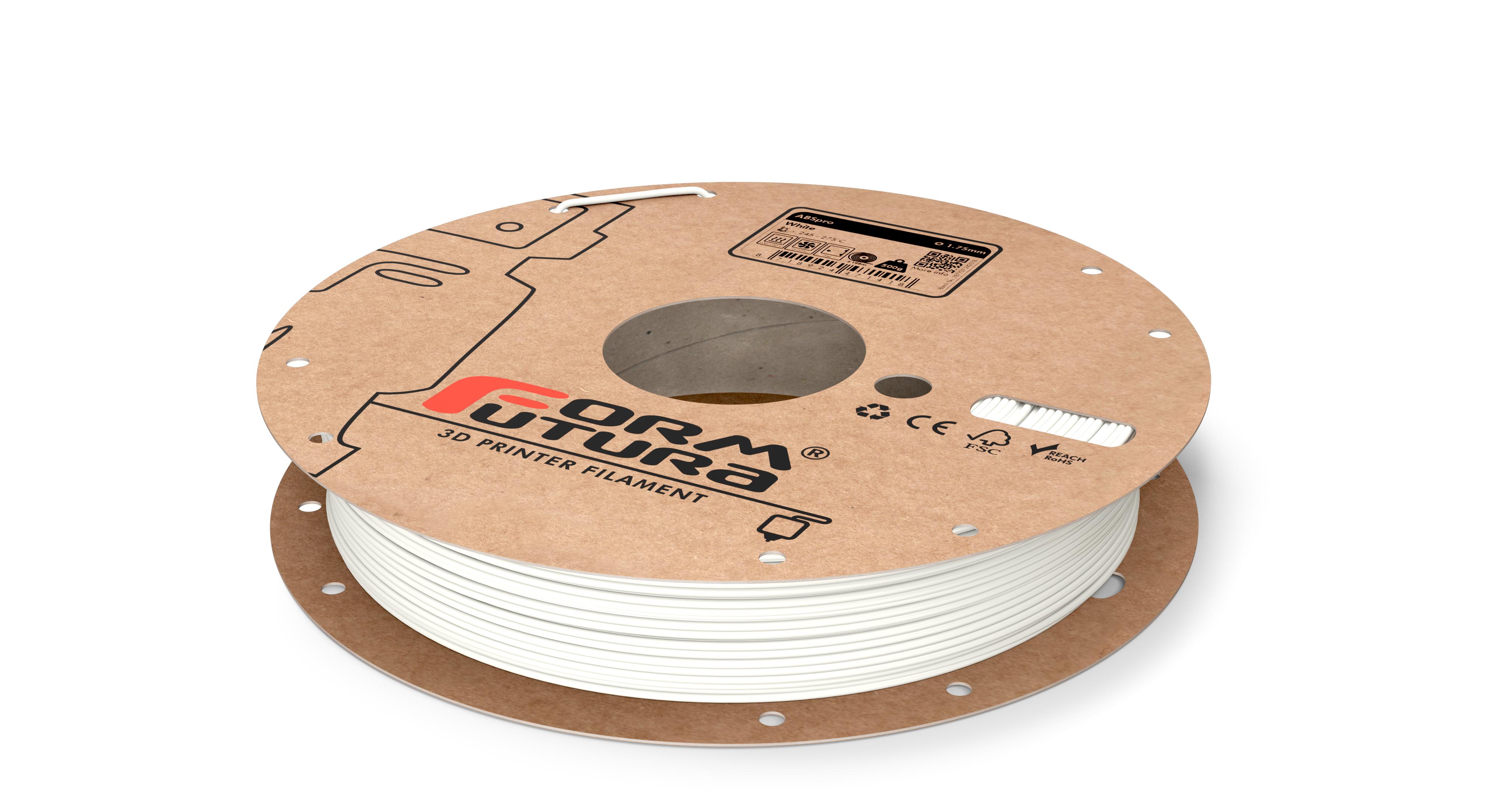 V177-175ABSPRO-WHITE-0500_ABS-Pro-White-175-500g__46624_1 ABS Filament ABSpro 1.75mm White 500 gram 3D Printer Filament - Image 1