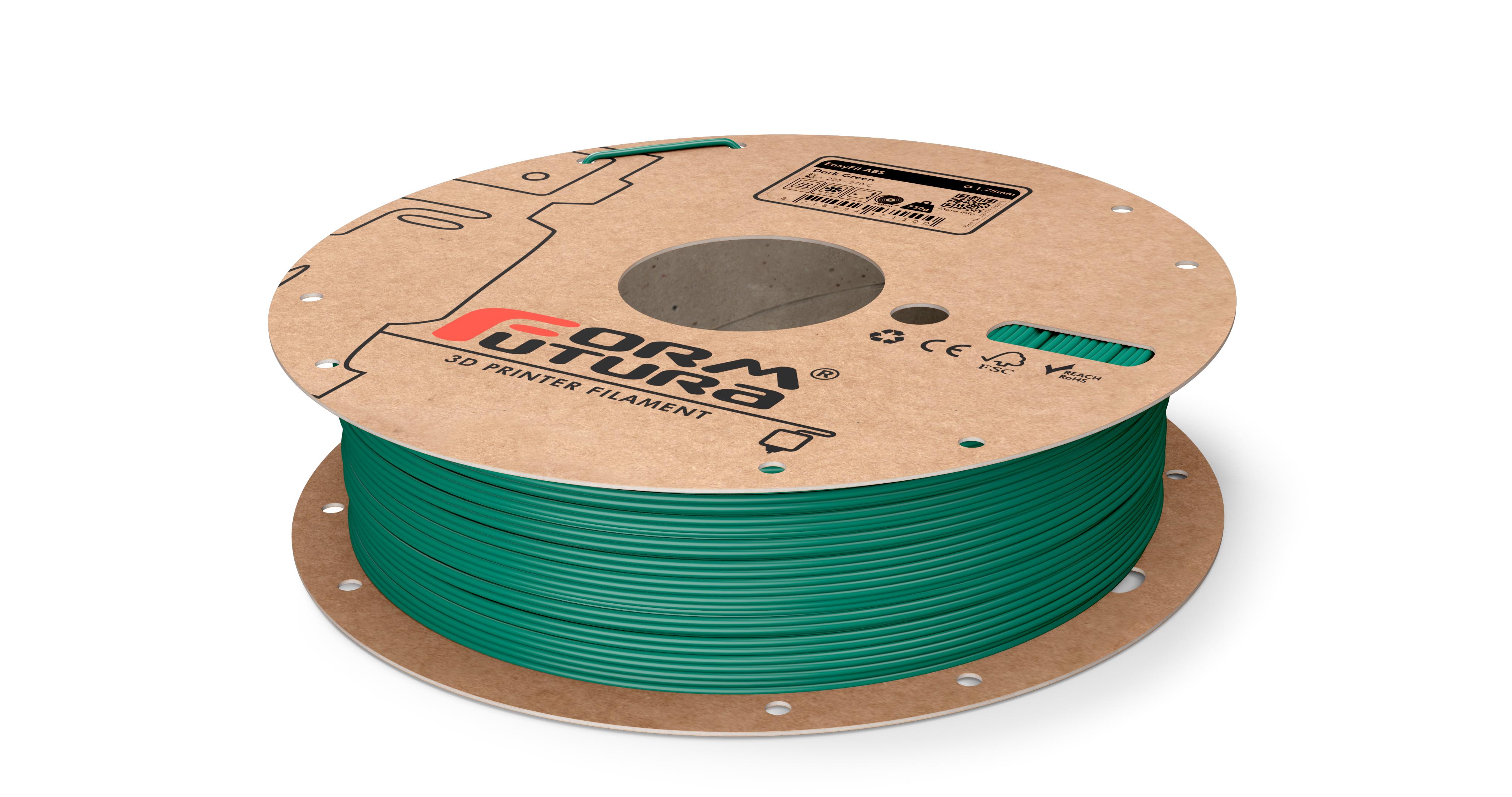 V177-175EABS-DAGR-0750_EasyFil-ABS-Dark-Green-175-750g__30931_1 ABS Filament EasyFil ABS 1.75mm Dark Green 750 gram 3D Printer Filament - Image 1