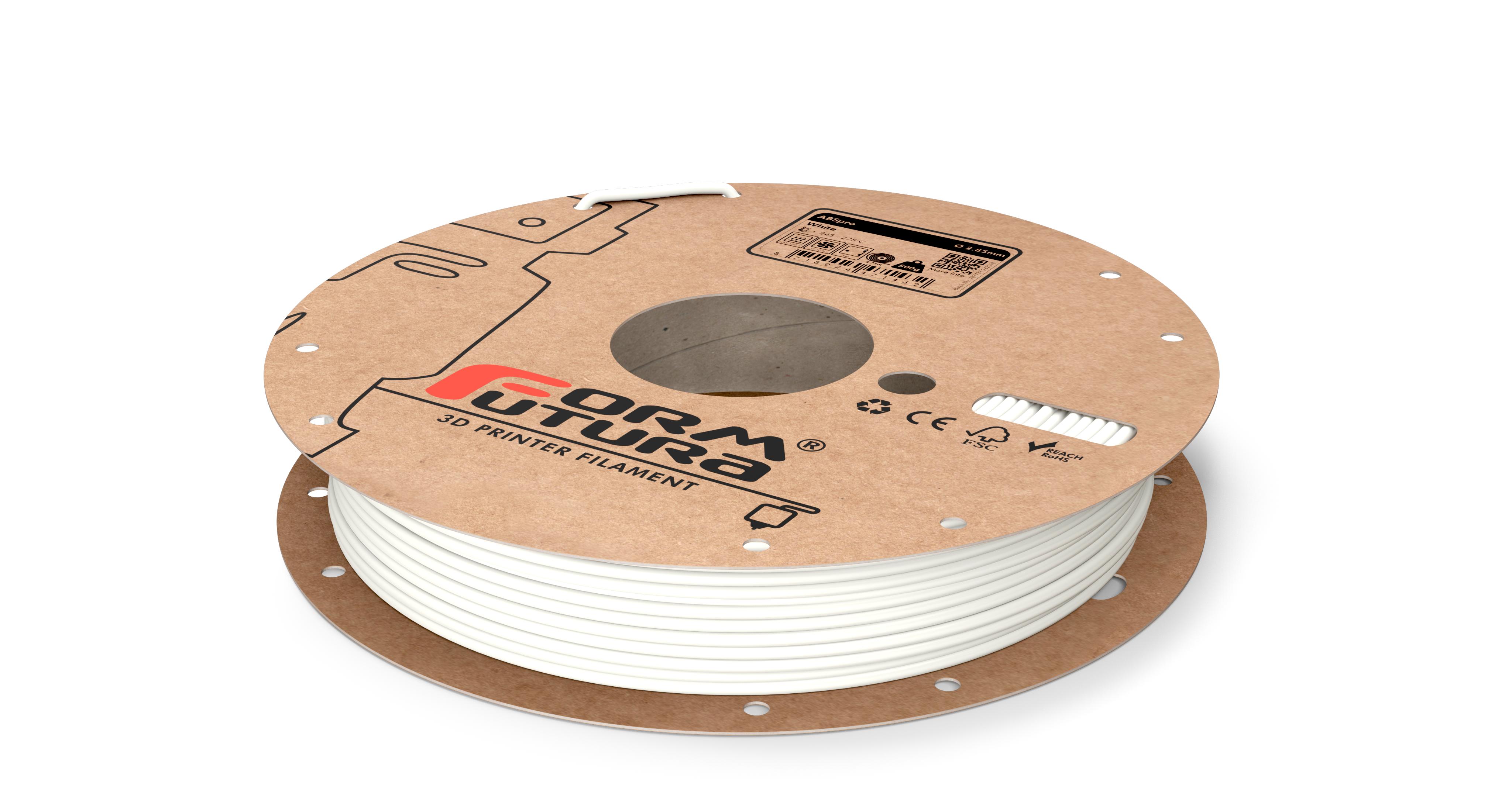 V177-285ABSPRO-WHITE-0500_ABS-Pro-White-285-500g__76789_1 ABS Filament ABSpro 2.85mm White 500 gram 3D Printer Filament - Image 1