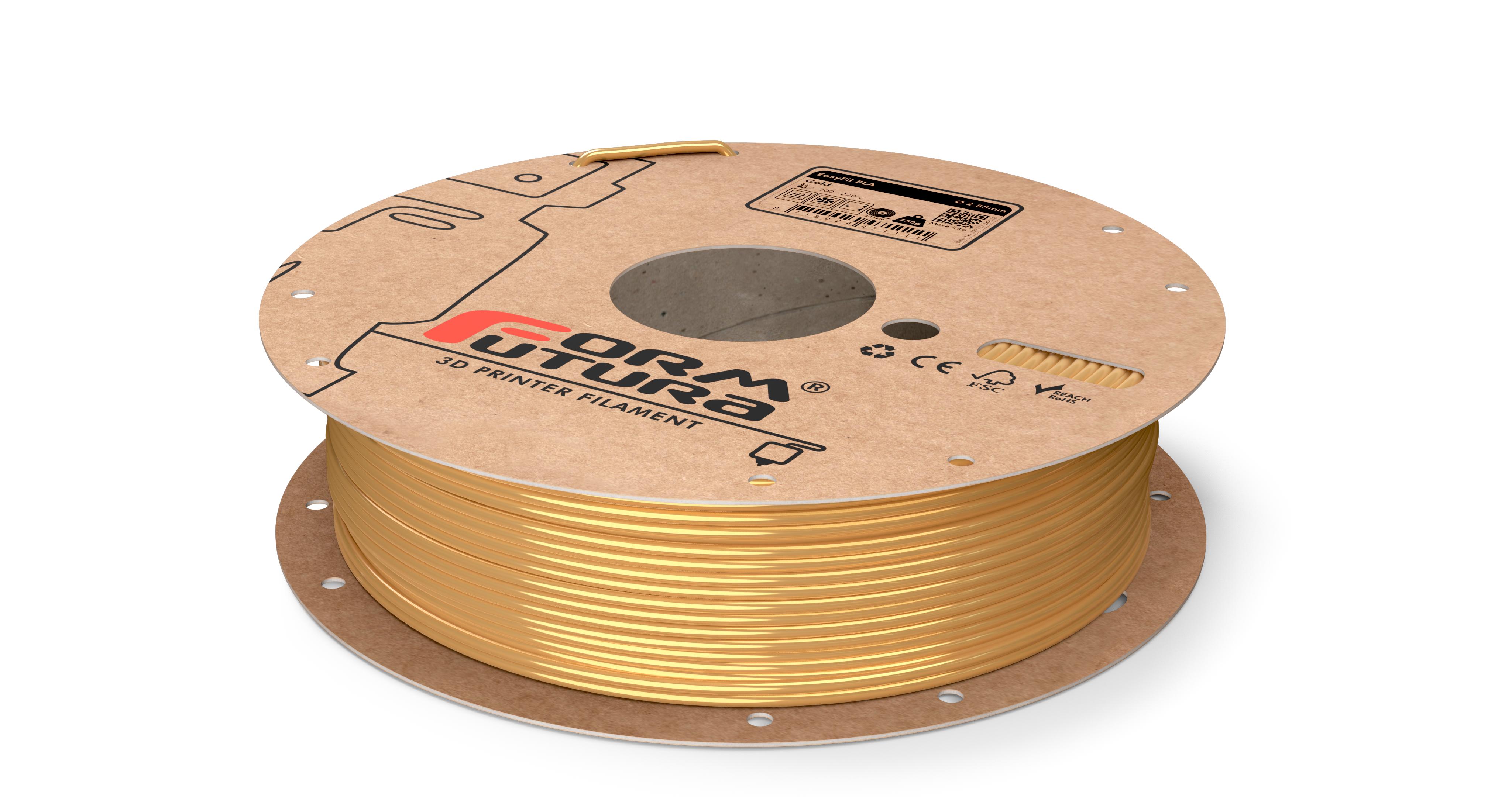 V177-285EPLA-GLD-0750_EasyFil-PLA-Gold-285-750g__65907_1 PLA Filament EasyFil PLA 2.85mm Gold 750 gram 3D Printer Filament - Image 1