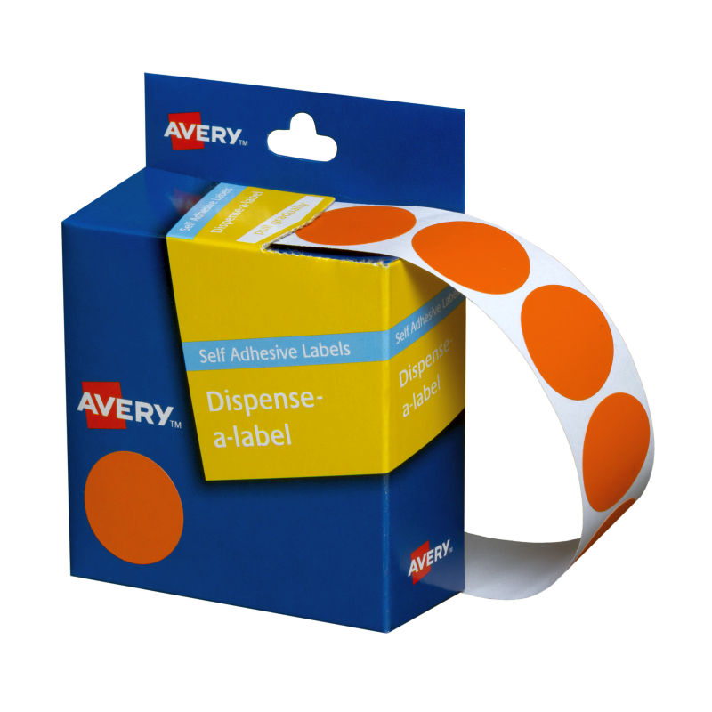 V177-D-AV937248-uc__43128-00 AVERY Display Orange 24mm Roll500 - Image 1