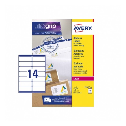 V177-D-AV959046-averylabels__49151-00 AVERY Labels L7163 LIP 14Up Pack of 350 - Image 1