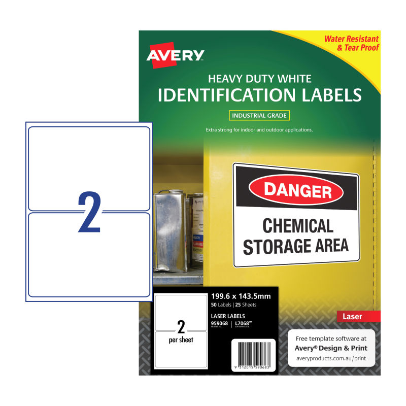 V177-D-AV959068-uc__40468-00 AVERY Laser Label HD L7068 2Up Pack of 25 - Image 1