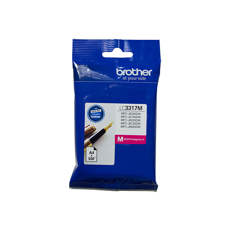 V177-D-B3317M_uc__74025_1 BROTHER LC-3317M Magenta Ink Cartridge - MFC-J5330DW/J5730DW/J6530DW/J6730DW/J6930DW/ - up to 550 pages - Image 1