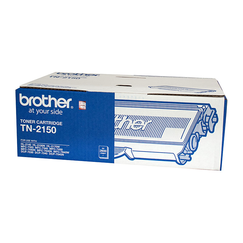 V177-D-BN2150_uc__51767_1 Brother TN-2150 Mono Laser Toner - High Yield, HL-2140/2142/2150N/2170W, DCP-7040, MFC-7340/7440N/7840W- up to 2600 pages - Image 1