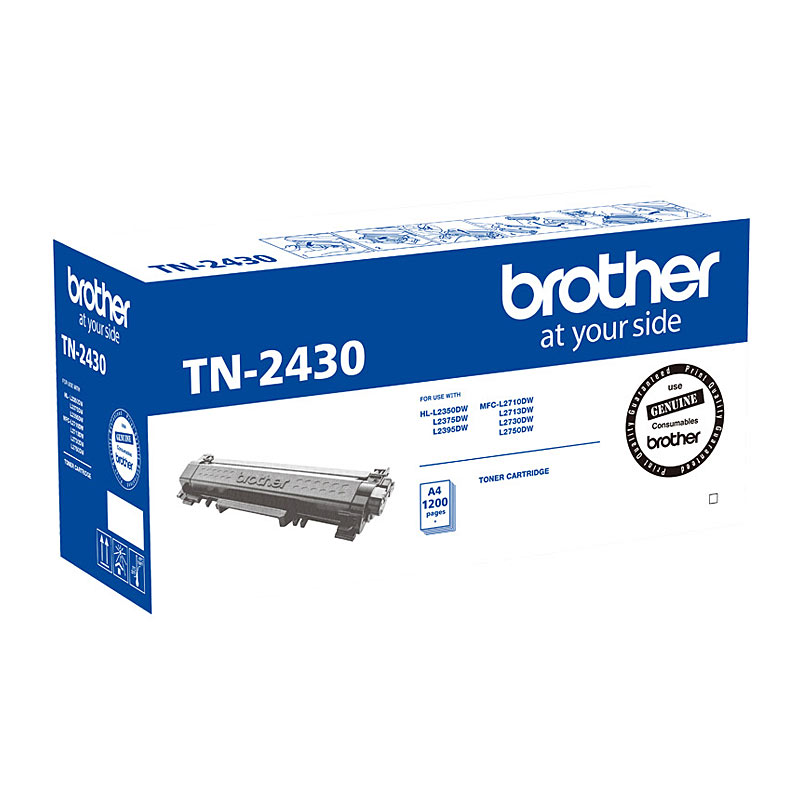 V177-D-BN2430_uc__76846_1 BROTHER TN-2430 Mono Laser Toner - Standard, HL-L2350DW/L2375DW/2395DW/MFC-L2710DW/2713DW/2730DW/2750DW up to 1,200 pages - Image 1