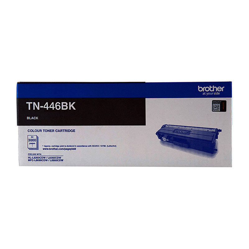 V177-D-BN446B_uc__37081_1 Brother TN-446BK Colour Laser Toner - Super High Yield Black - to suit HL-L8360CDW, MFC-L8900CDW - 6,500 Pages - Image 1