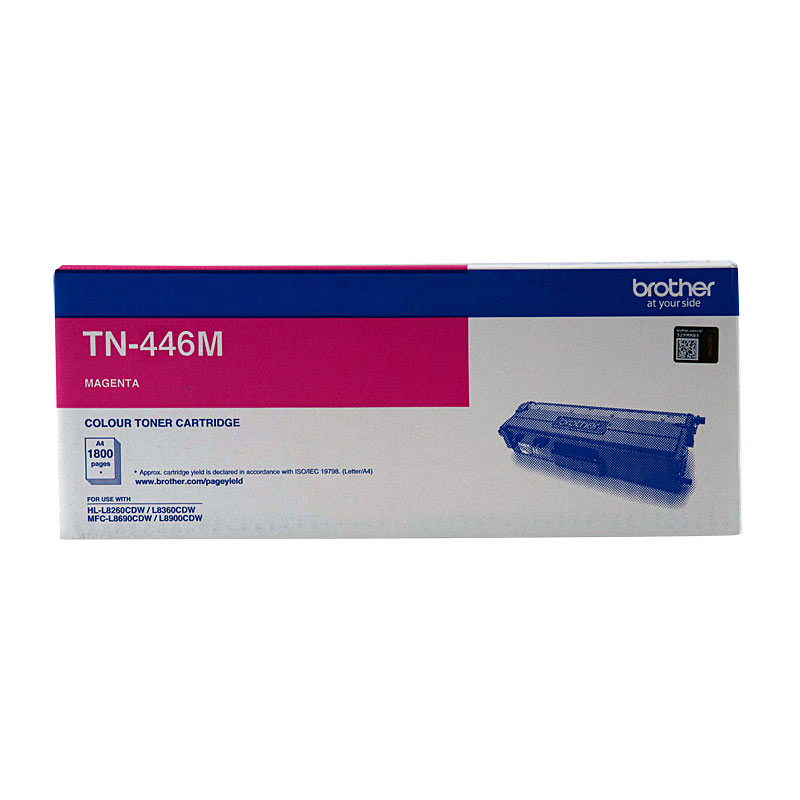 V177-D-BN446M_uc__47385_1 Brother TN-446M Colour Laser - Super High Yield Magenta - HL-L8360CDW, MFC-L8900CDW - 6,500 Pages - Image 1