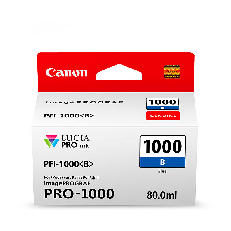 V177-D-CI1000B_uc__63306_1 CANON PFI1000 Blue Ink Cartridge - Image 1