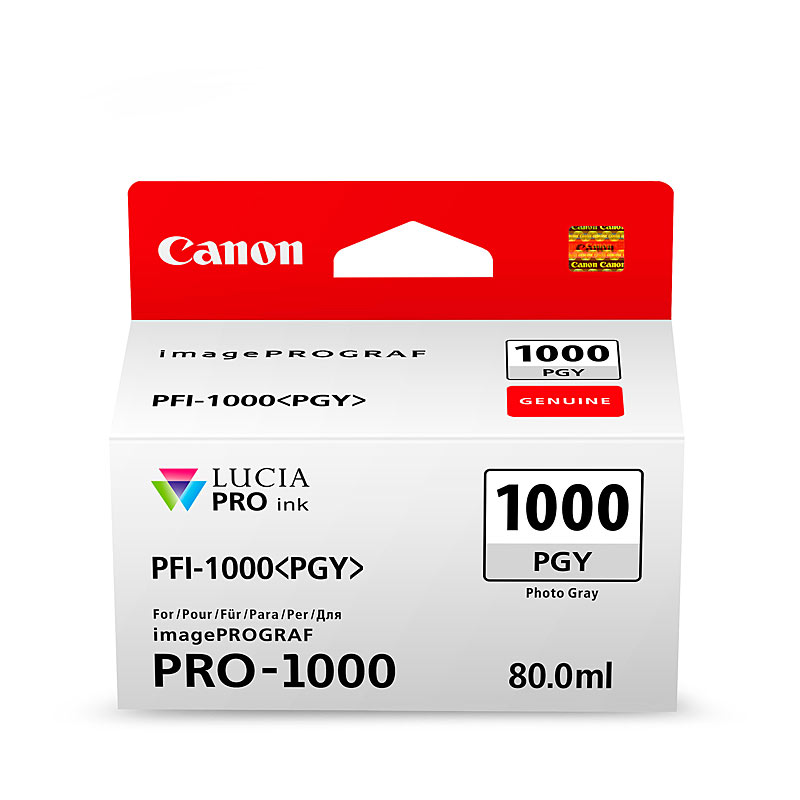 V177-D-CI1000PGY_uc__87642_1 CANON PFI1000 Ph Grey Ink Cartridge - Image 1
