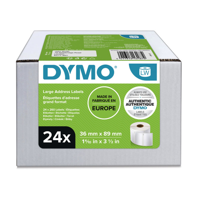 V177-D-DYS0722390_uc__55019_1 DYMO LW Large Address Label Bulk 24 - Image 1