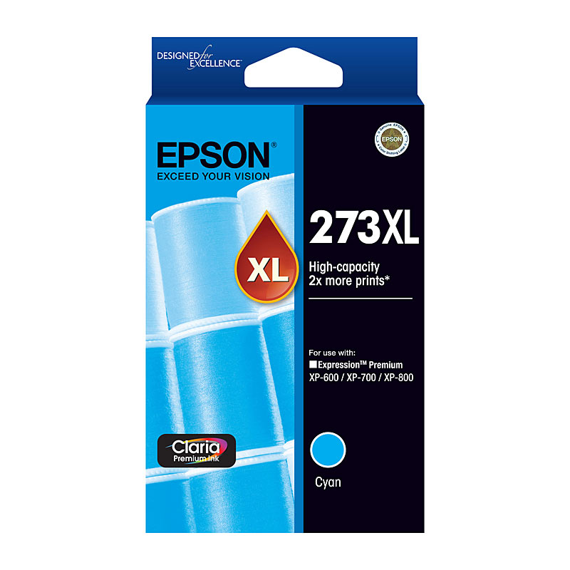 V177-D-E273CXL_uc__84503_1 EPSON 273XL Cyan Ink Cartridge - Image 1