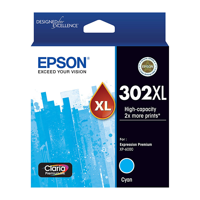 V177-D-E302CXL_uc__44309_1 EPSON 302XL Cyan Ink Cartridge - Image 1