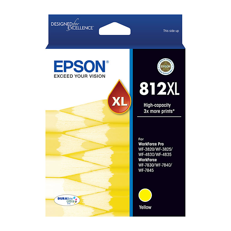 V177-D-E812YXL_uc__94332_1 EPSON 812XL Yellow Ink Cart - Image 1