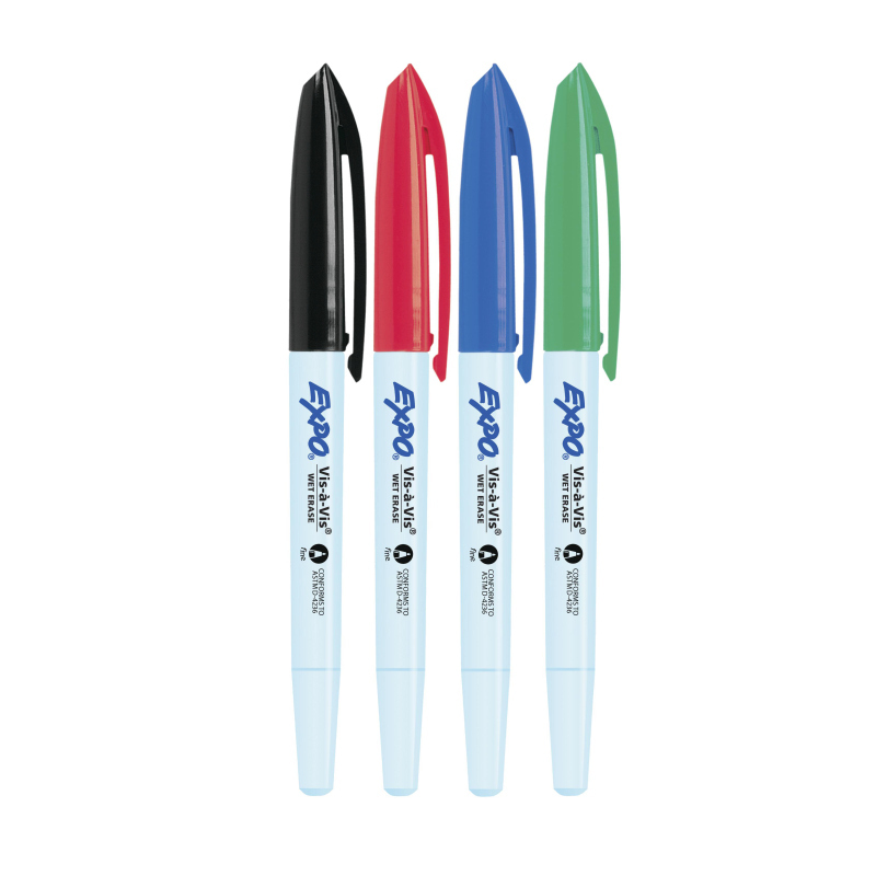 V177-D-EXP2134341-34850-00 EXPO White Board Marker Wet Erase Pack of 4 Box of 6 - Image 1